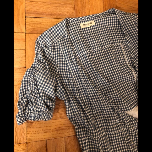 Madewell Gingham Linen Wrap Dress - Picture 9 of 9